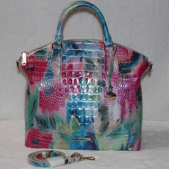 NWT Brahmin Large Duxbury Satchel Impression Melbourne Leather Purse - Picture 2 of 7